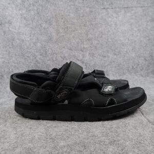 Island Pro Shoes Mens 10 Sandals Sport Active Casual Adjustable Straps Black